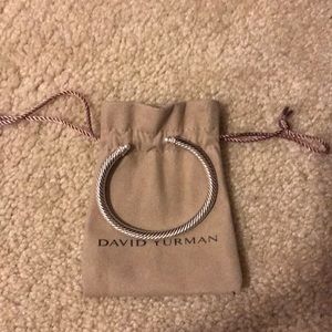 David Yurman 5mm cable bracket with diamonds